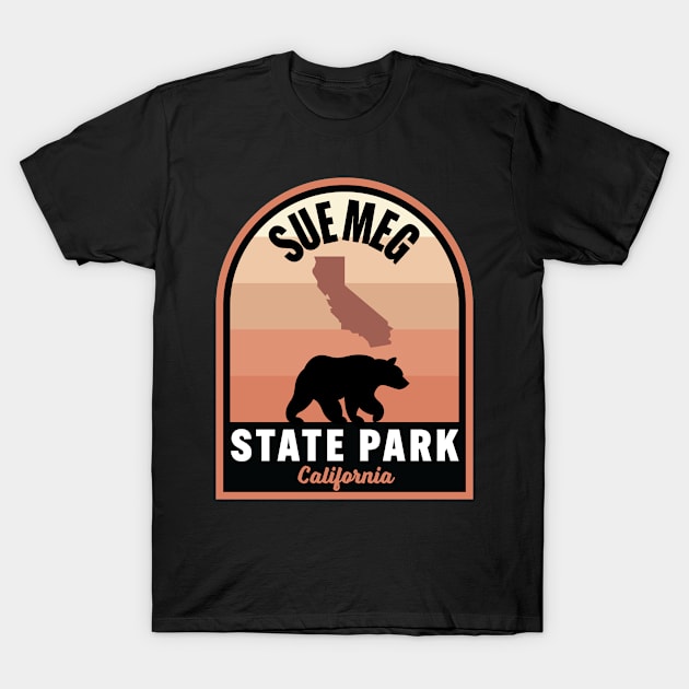 Sue Meg State Park CA Bear T-Shirt by HalpinDesign